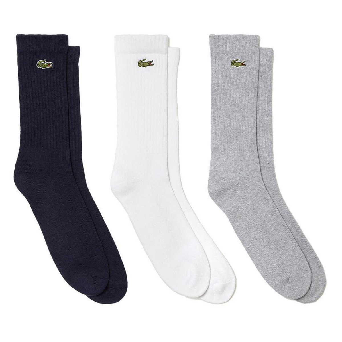 Lacoste X3 Paires de Chaussettes Blanc/Gris/ Homme Lacoste RA4182