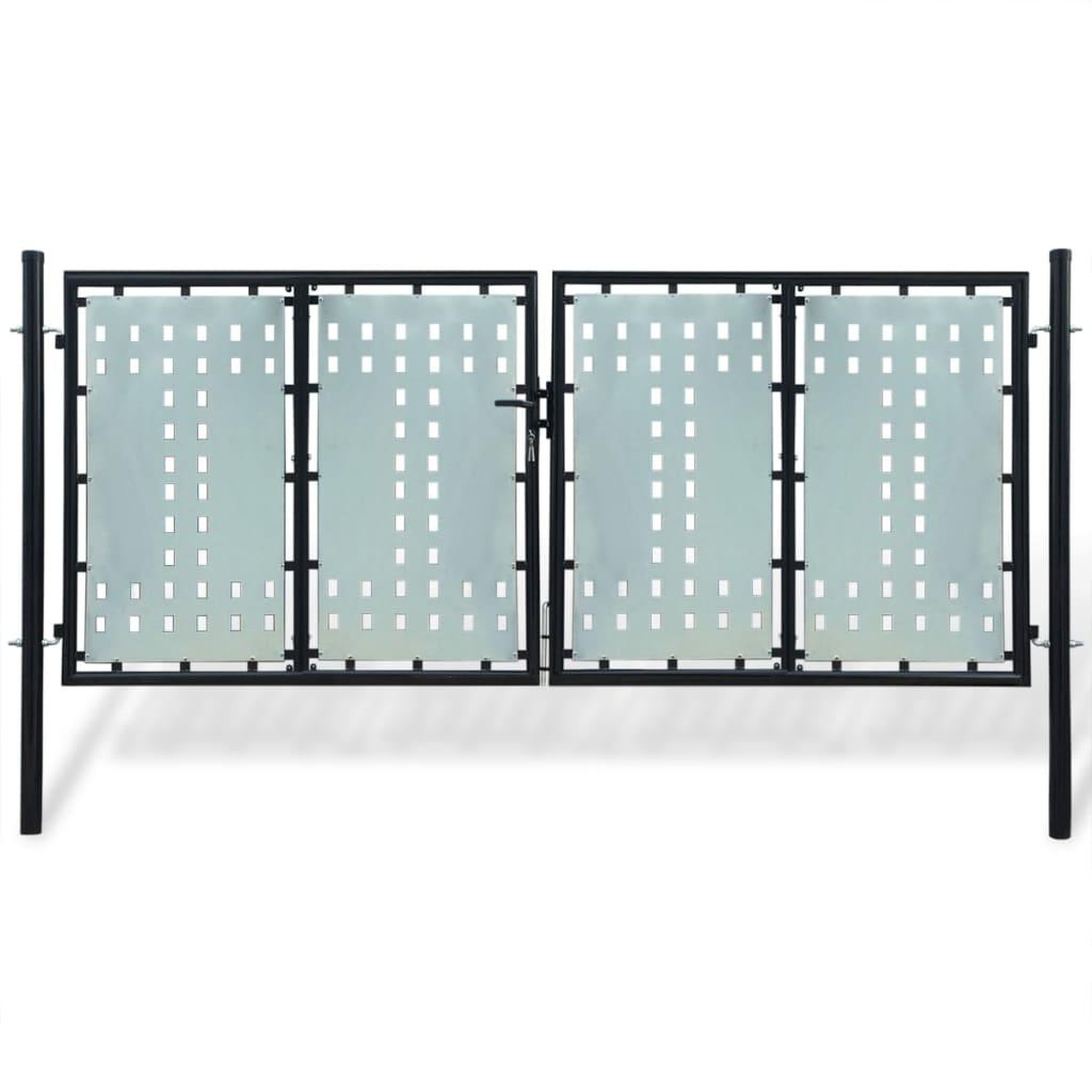 Voir la diapositive 1 : VIDAXL Portail simple de cloture Noir 300x175 cm