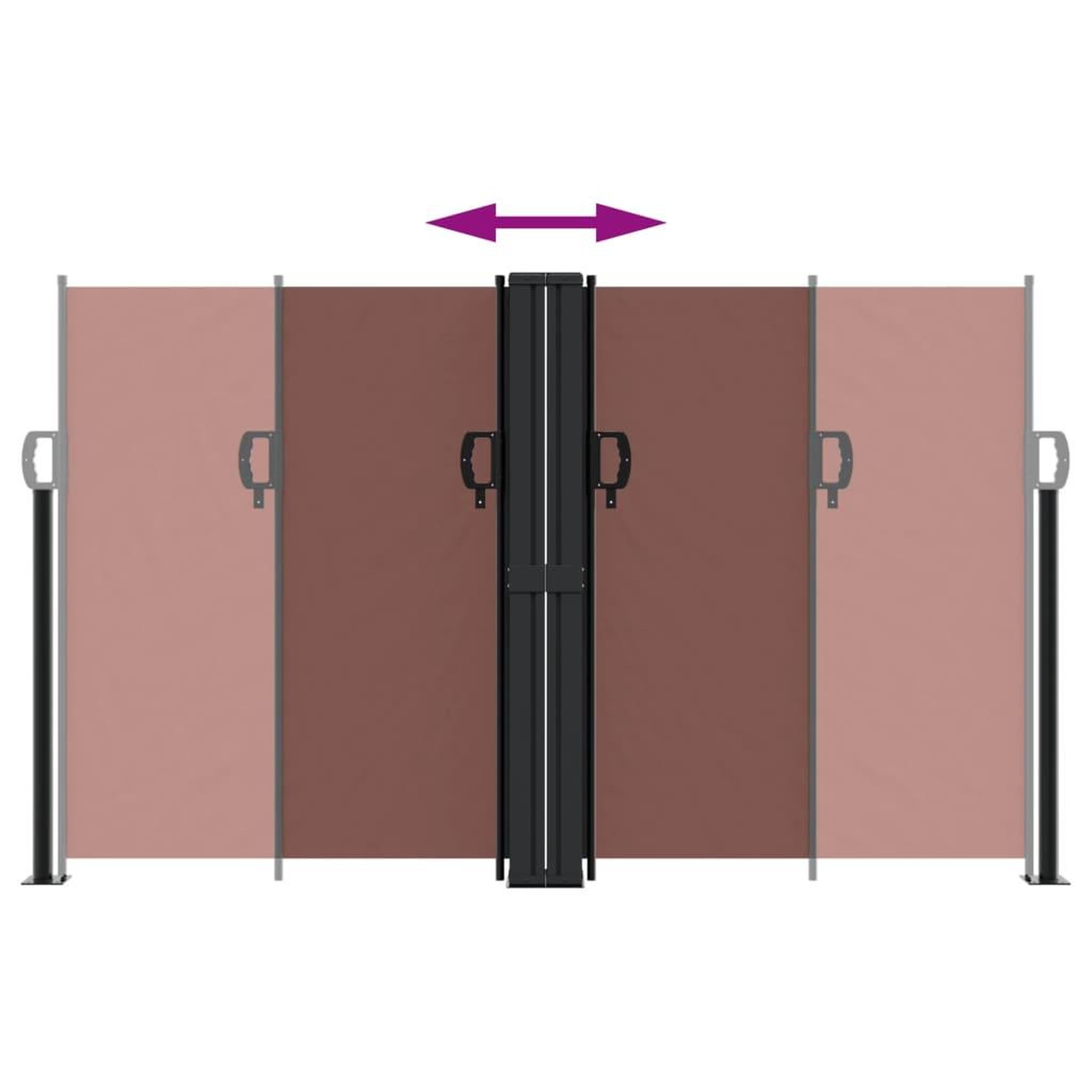 Voir la diapositive 5 : VIDAXL Auvent lateral retractable marron 140x1200 cm