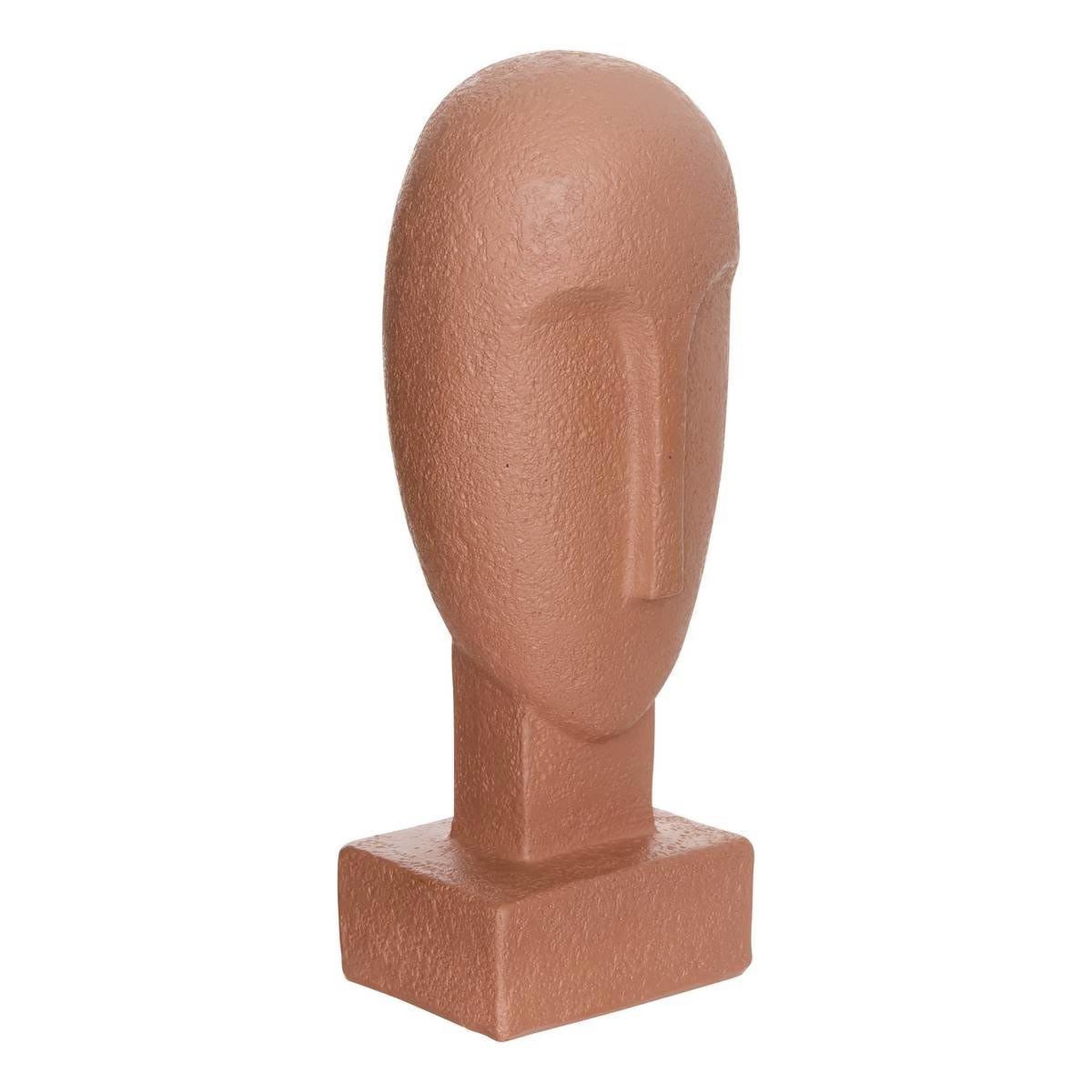 ATMOSPHERA Statuette déco visage en résine  sien  24cm terracotta