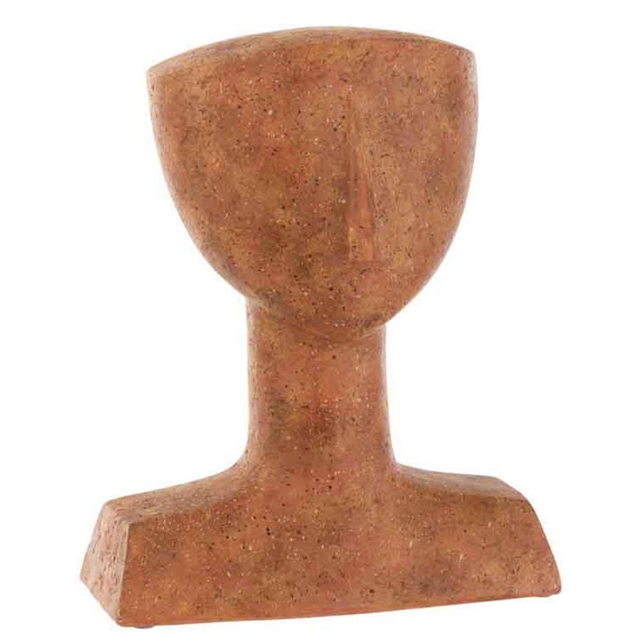 J-LINE Statuette déco  personnage léa  31cm terracotta
