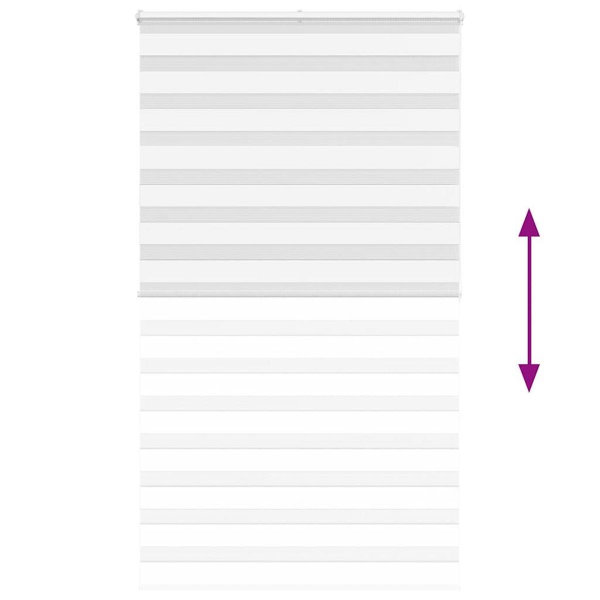 VIDAXL Store zebre blanc 135x200 cm largeur du tissu 130,9cm polyester