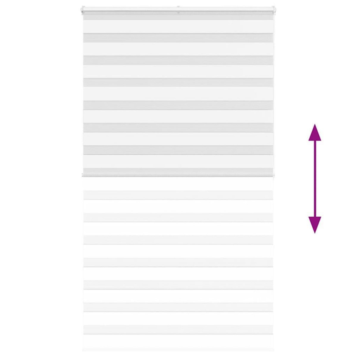 VIDAXL Store zebre blanc 135x200 cm largeur du tissu 130,9cm polyester