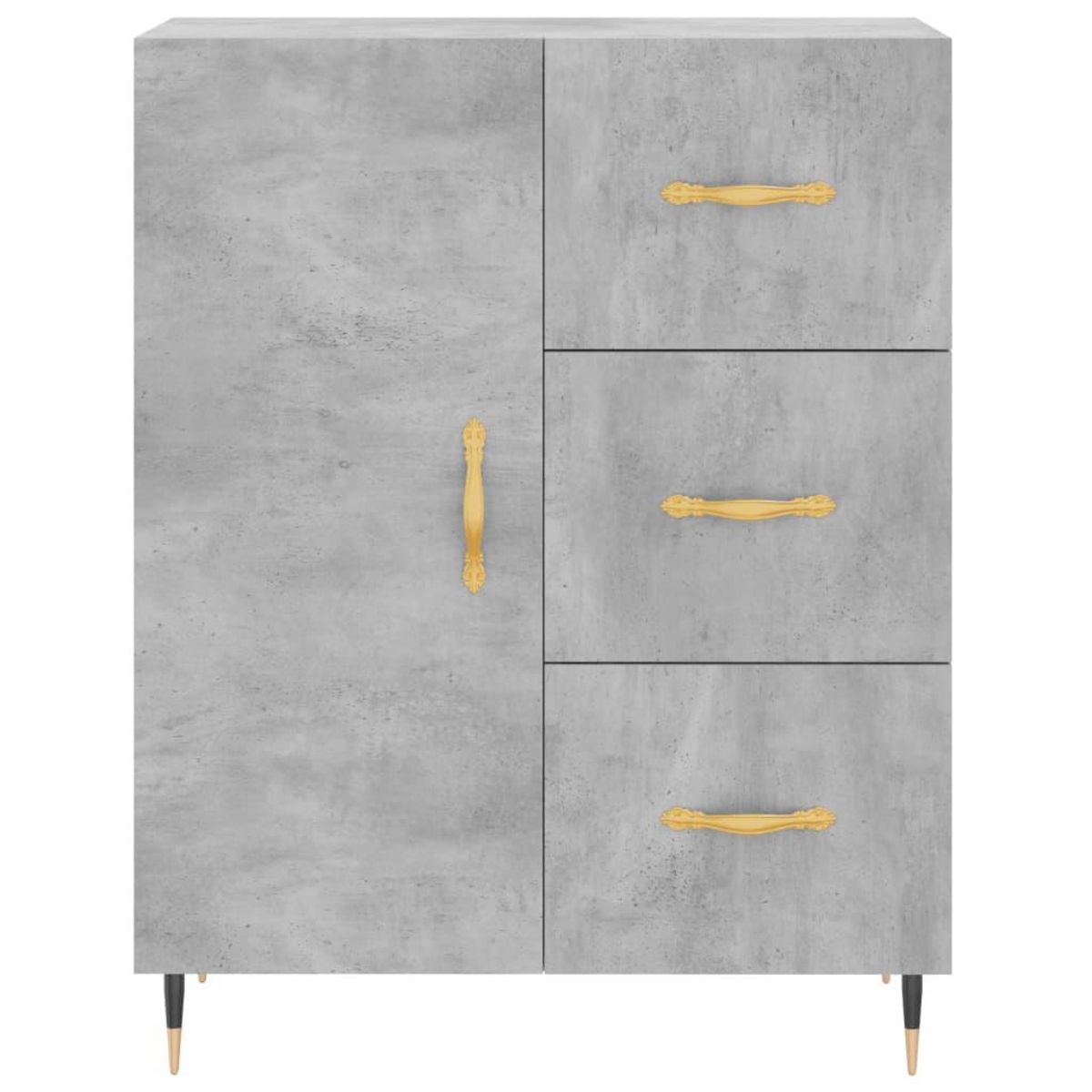 VIDAXL Buffet gris beton 69,5x34x90 cm bois d'ingenierie