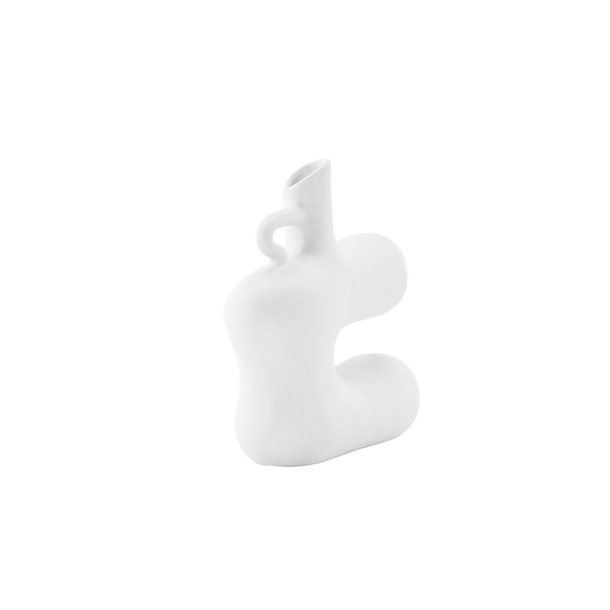 Voir la diapositive 3 : Paris Prix Vase design en céramique  dity  19cm blanc
