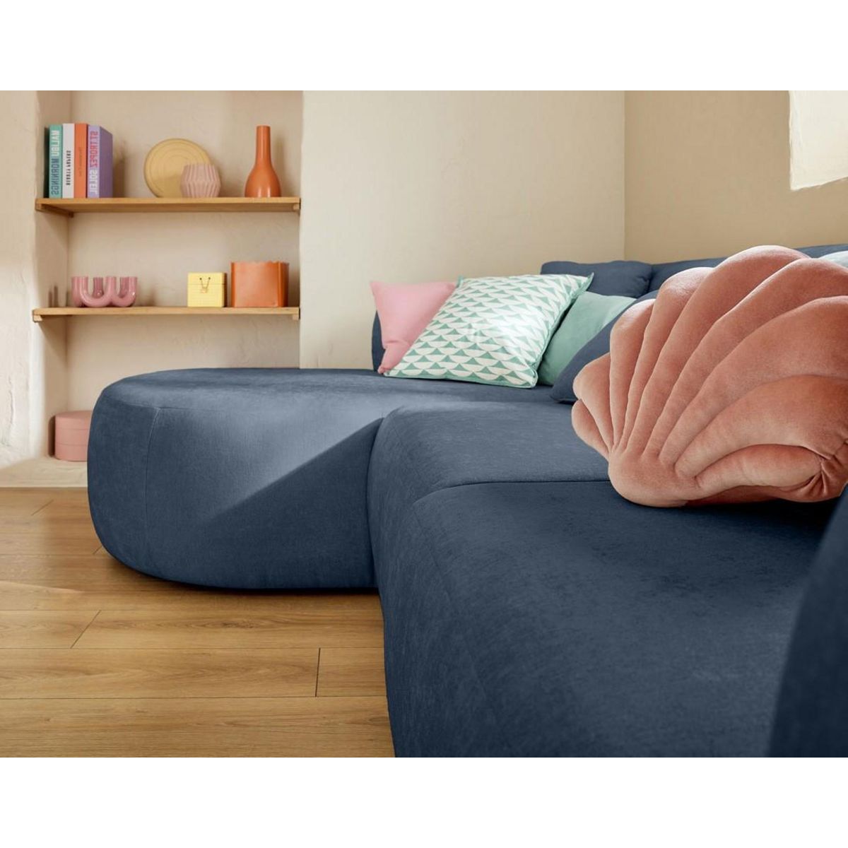 LISA DESIGN Ikare - module d'assise méridienne gauche - en tissu