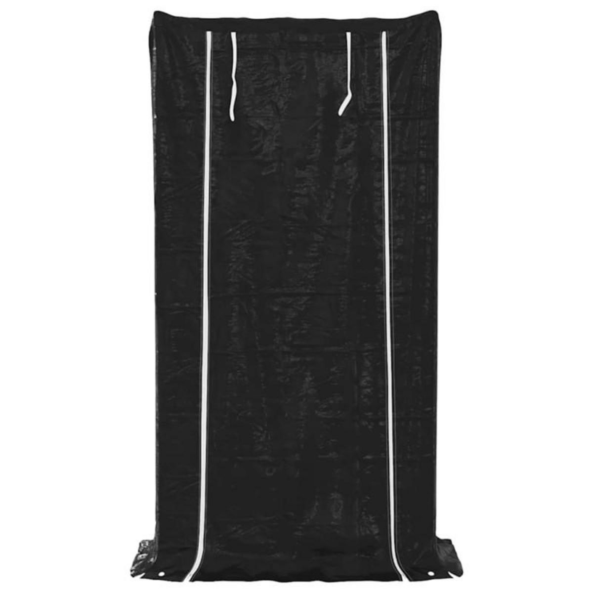 VIDAXL Portant de bois de chauffage et housse de pluie acier galvanisé