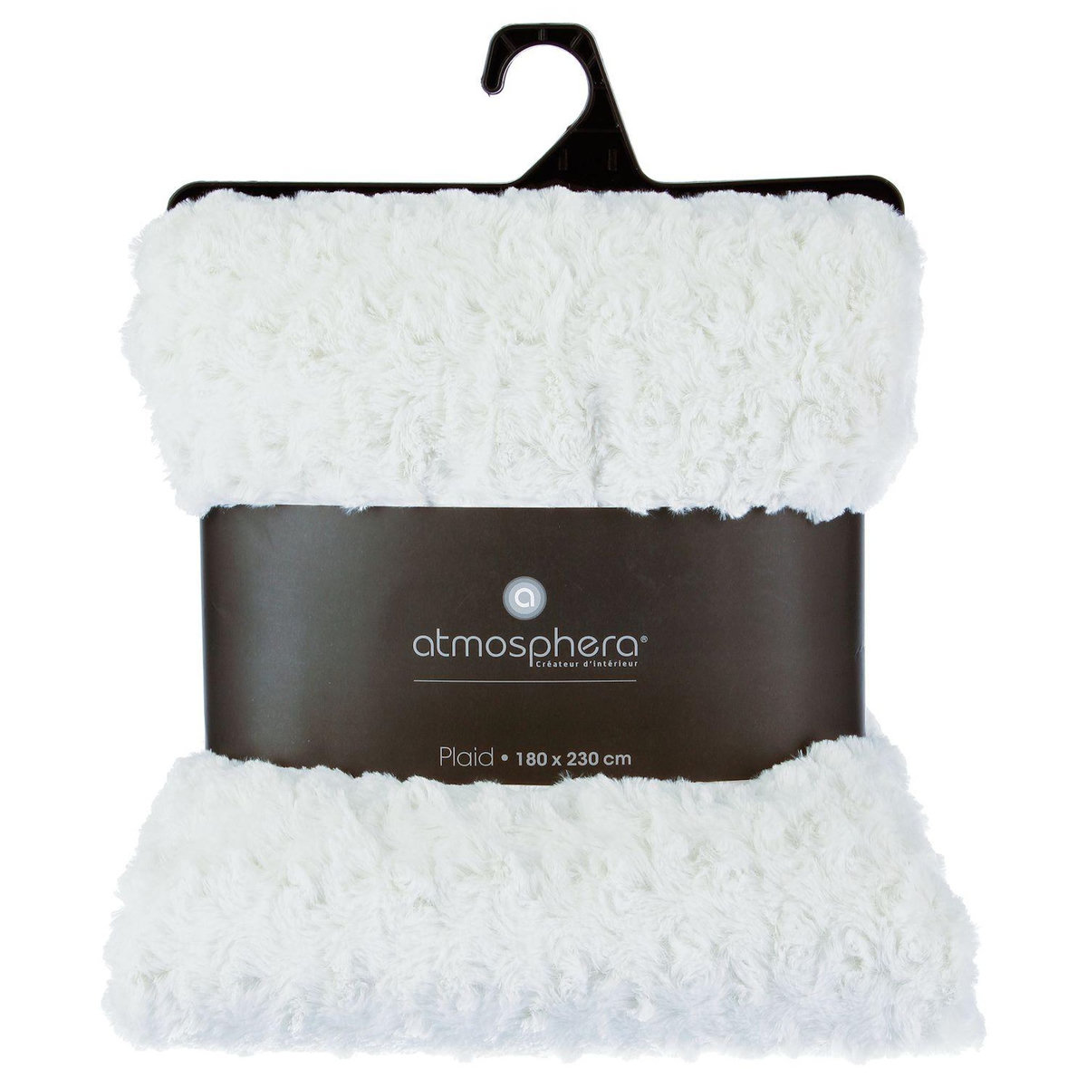 ATMOSPHERA Plaid en imitiation fourrure à boucles en polyester