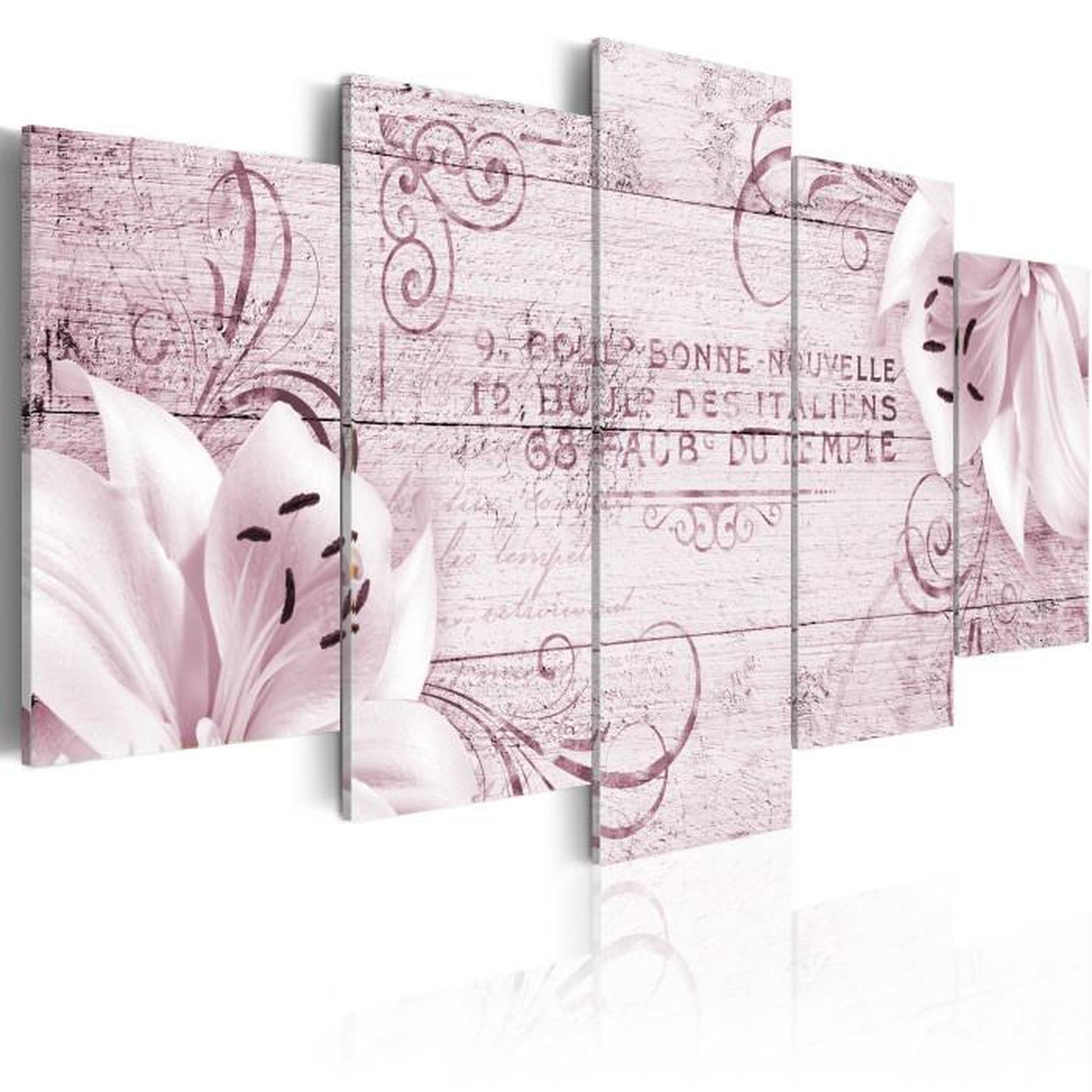 Paris Prix Tableau Imprimé  Flushed Lilies. Coloris disponibles : Multicolore