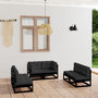 Voir la diapositive 1 : VIDAXL Salon de jardin 6 pcs avec coussins Bois de pin massif