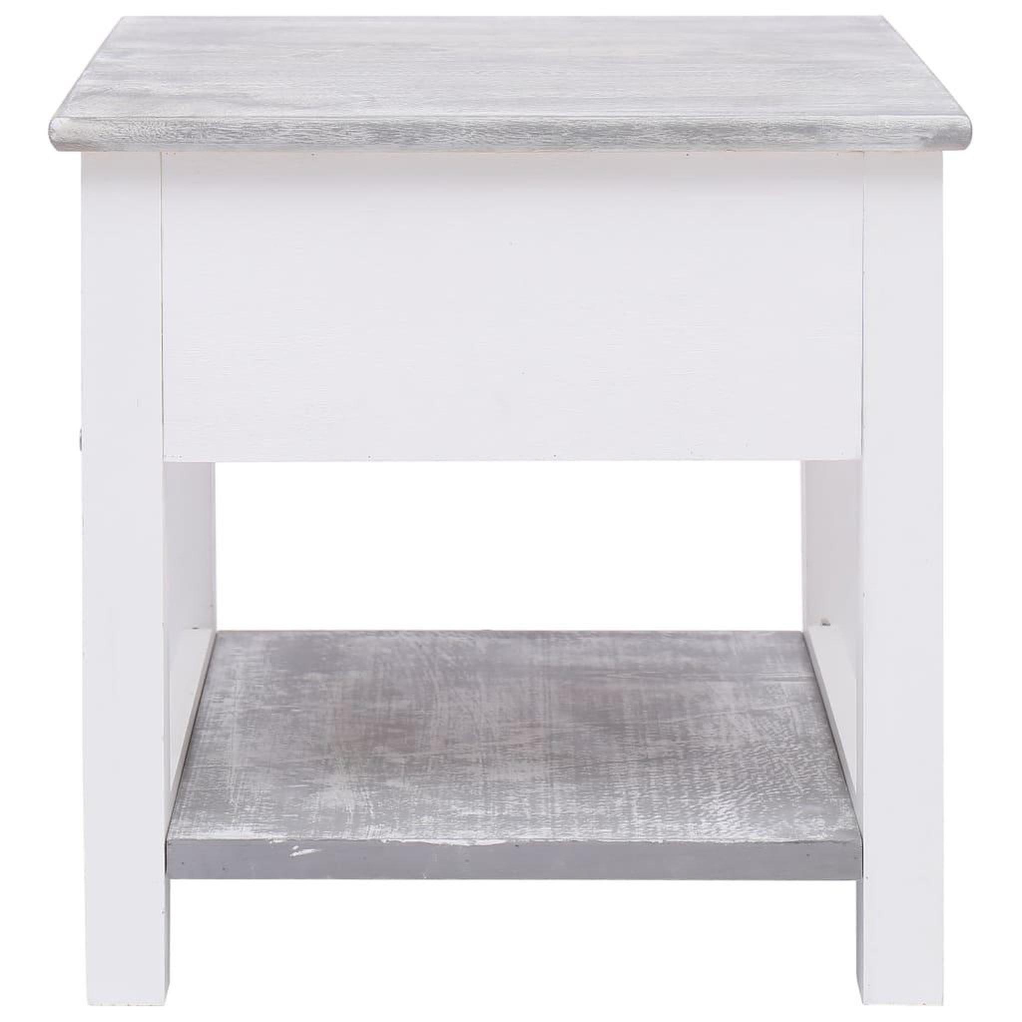 Voir la diapositive 3 : VIDAXL Table d'appoint Gris 40x40x40 cm Bois de Paulownia