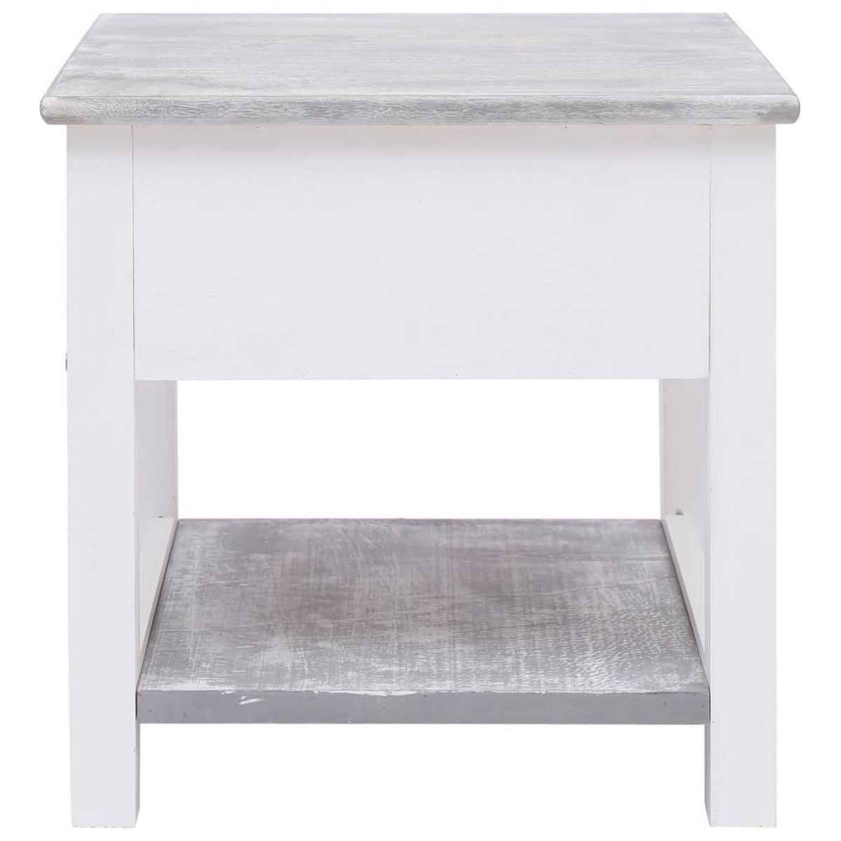 VIDAXL Table d'appoint Gris 40x40x40 cm Bois de Paulownia