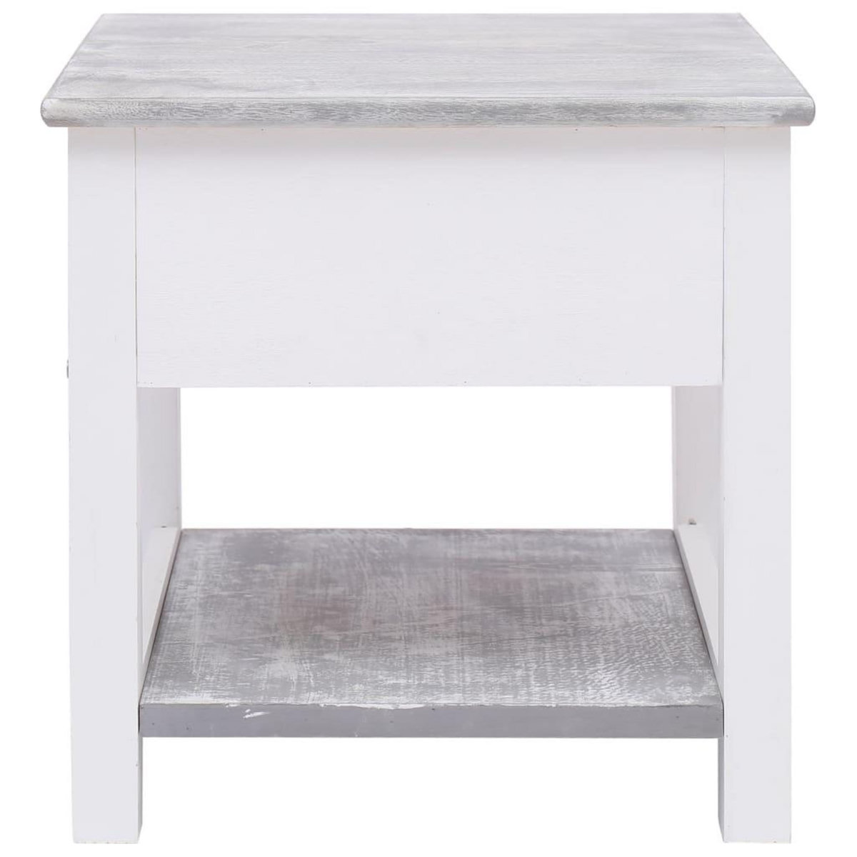 VIDAXL Table d'appoint Gris 40x40x40 cm Bois de Paulownia