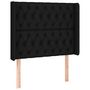 Voir la diapositive 3 : VIDAXL Tete de lit a LED Noir 103x16x118/128 cm Tissu