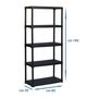 Voir la diapositive 2 : TOOD TOOD  Etagere 5 tablettes  dimensions h180x80x39