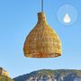 Voir la diapositive 2 : Lumisky Suspension nomade BELLA Bois Rotin H38CM