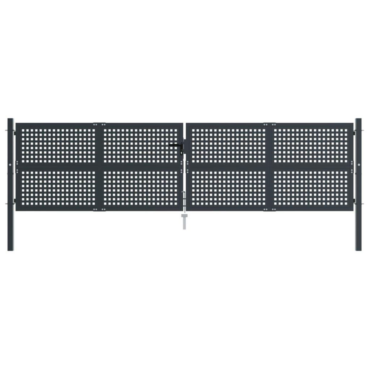 VIDAXL Portail de jardin anthracite 400x125 cm acier