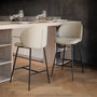 Voir la diapositive 2 : Rendez vous déco Lot de 2 chaises pour îlot central 66,3 cm en tissu bouclé beige-Groom