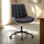 Voir la diapositive 2 : IDIMEX Chaise de bureau VASILO en velours côtelé