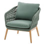 Voir la diapositive 1 : HESPERIDE Fauteuil de salon de jardin en acier effet bois et mailles ORISSA