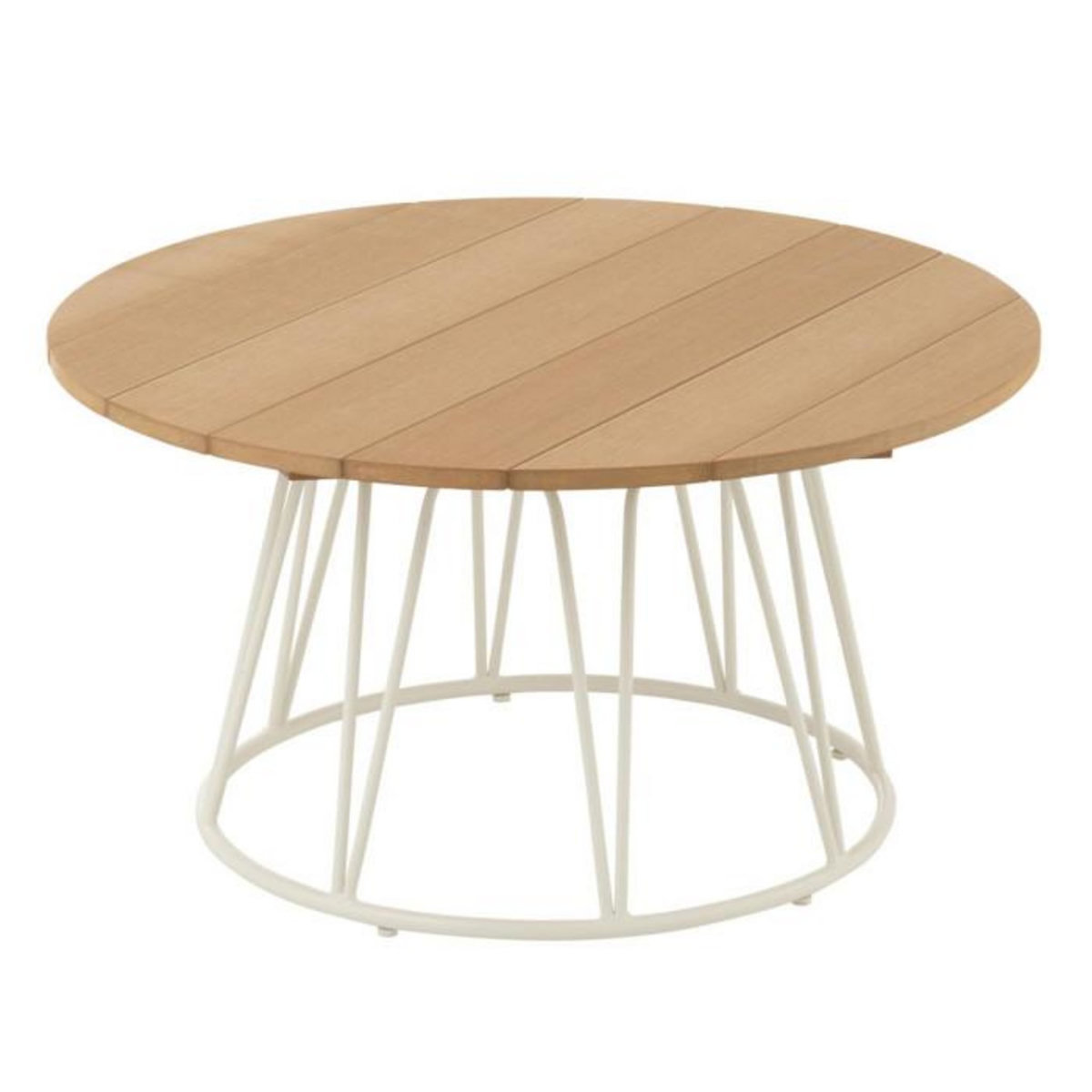 Paris Prix Table Basse en Métal  Poa  80cm Blanc