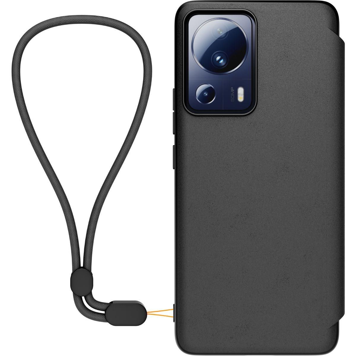 XIAOMI Etui avec cordon 13 Lite premium noir avec Dragonne