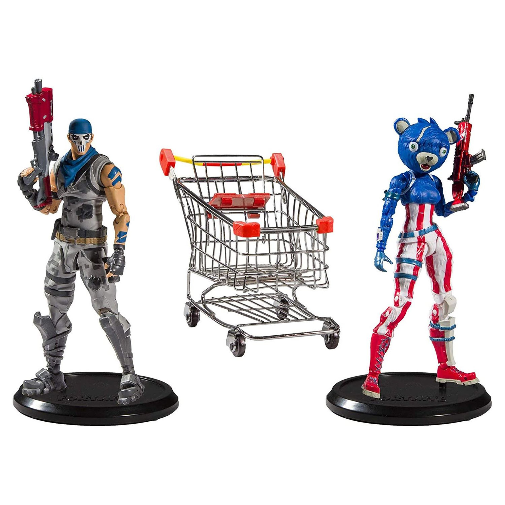 Voir la diapositive 1 : Fortnite Mcfarlane Chariot de course et 2 personnages