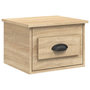 Voir la diapositive 2 : VIDAXL Table de chevet murale chene sonoma 41,5x36x28 cm