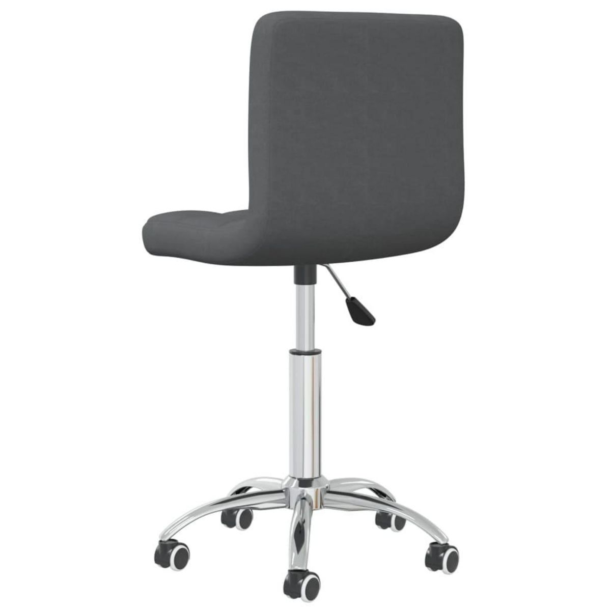 VIDAXL Chaise pivotante de bureau Gris fonce Tissu