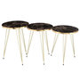 Voir la diapositive 2 : Paris Prix Lot de 3 Tables d'Appoint  Lottie  56cm Noir