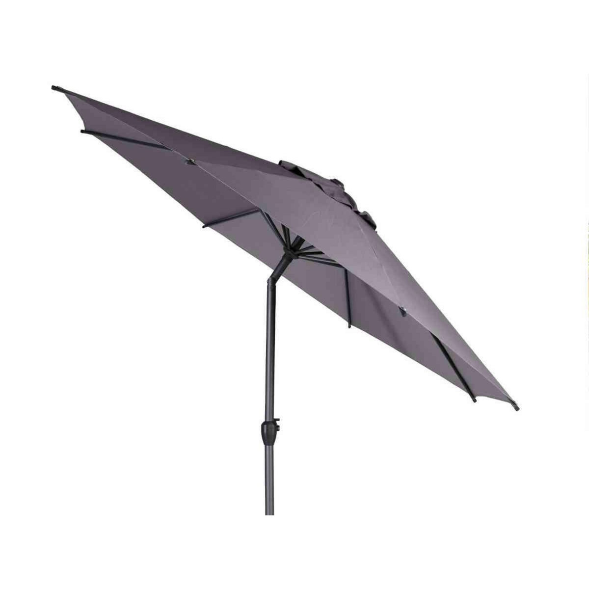 HESPERIDE Parasol droit rond Loompa Ardoise - 3 m - Hespéride