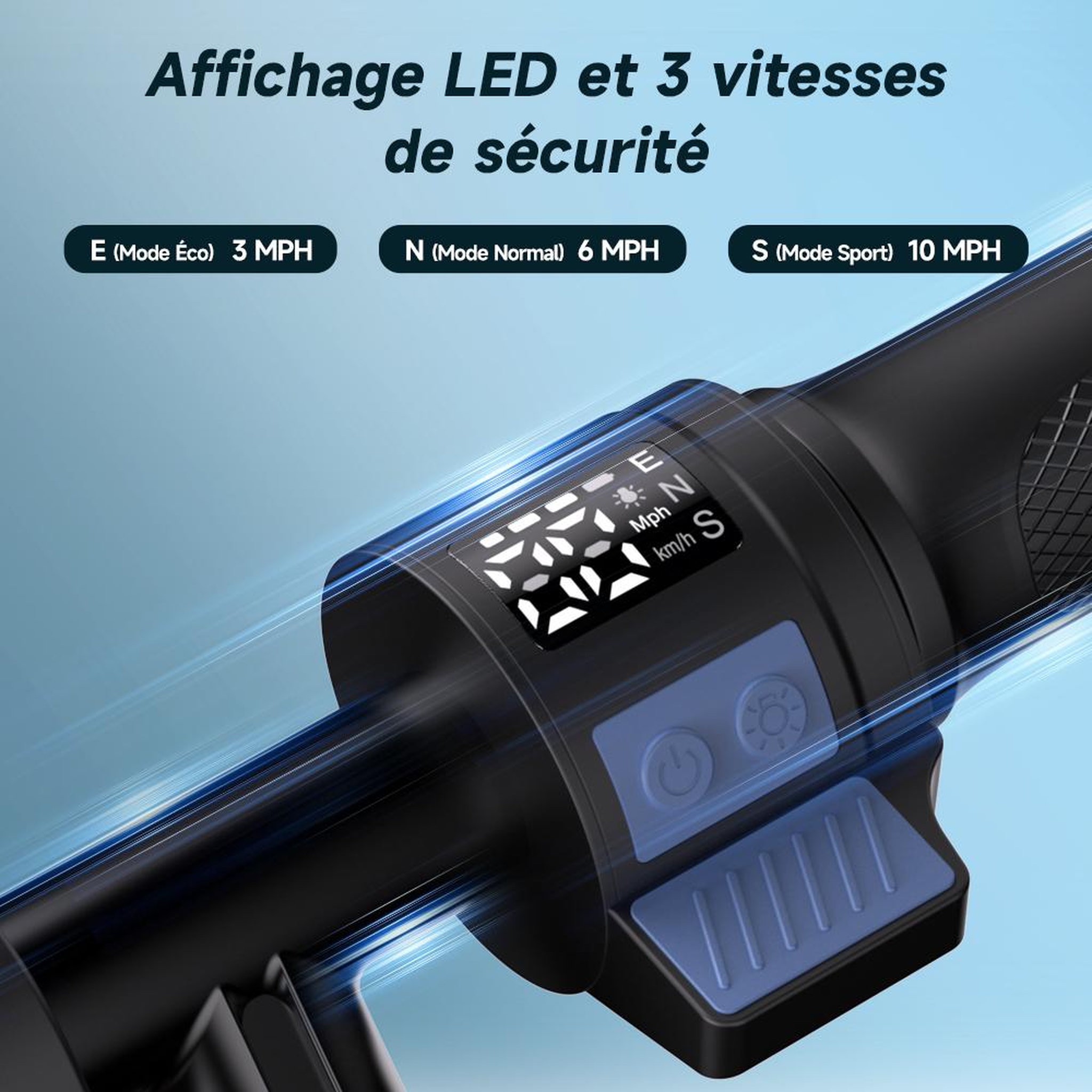 Voir la diapositive 2 : ISCOOTER Trottinette électrique K2Pro pour enfants, hauteur réglable, lumières d'ambiance colorées