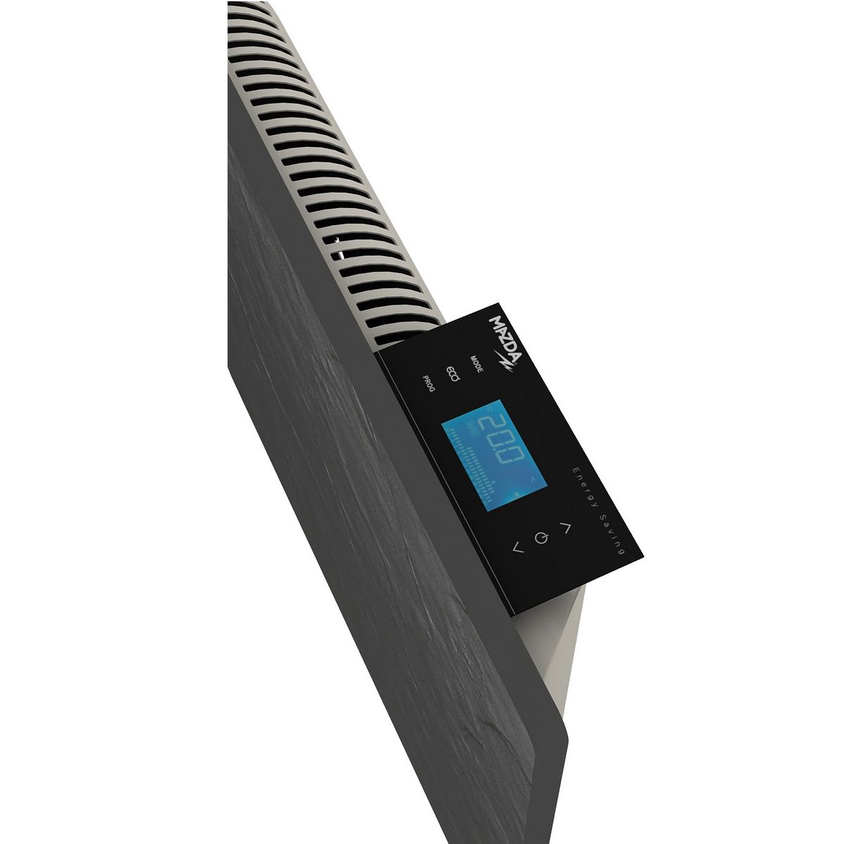 MAZDA Radiateur électrique 2000W pierre naturelle Dual Kherr - Ardoise noire