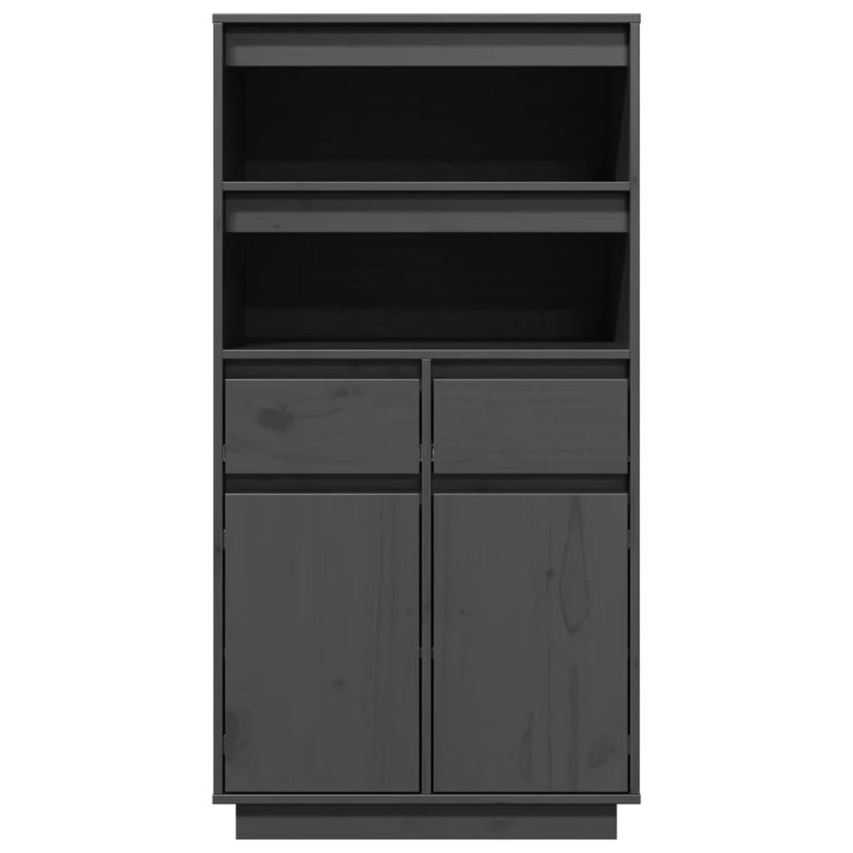 VIDAXL Buffet haut Gris 60x40x116,5 cm Bois massif de pin