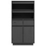 Voir la diapositive 5 : VIDAXL Buffet haut Gris 60x40x116,5 cm Bois massif de pin