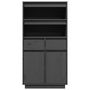 Voir la diapositive 5 : VIDAXL Buffet haut Gris 60x40x116,5 cm Bois massif de pin