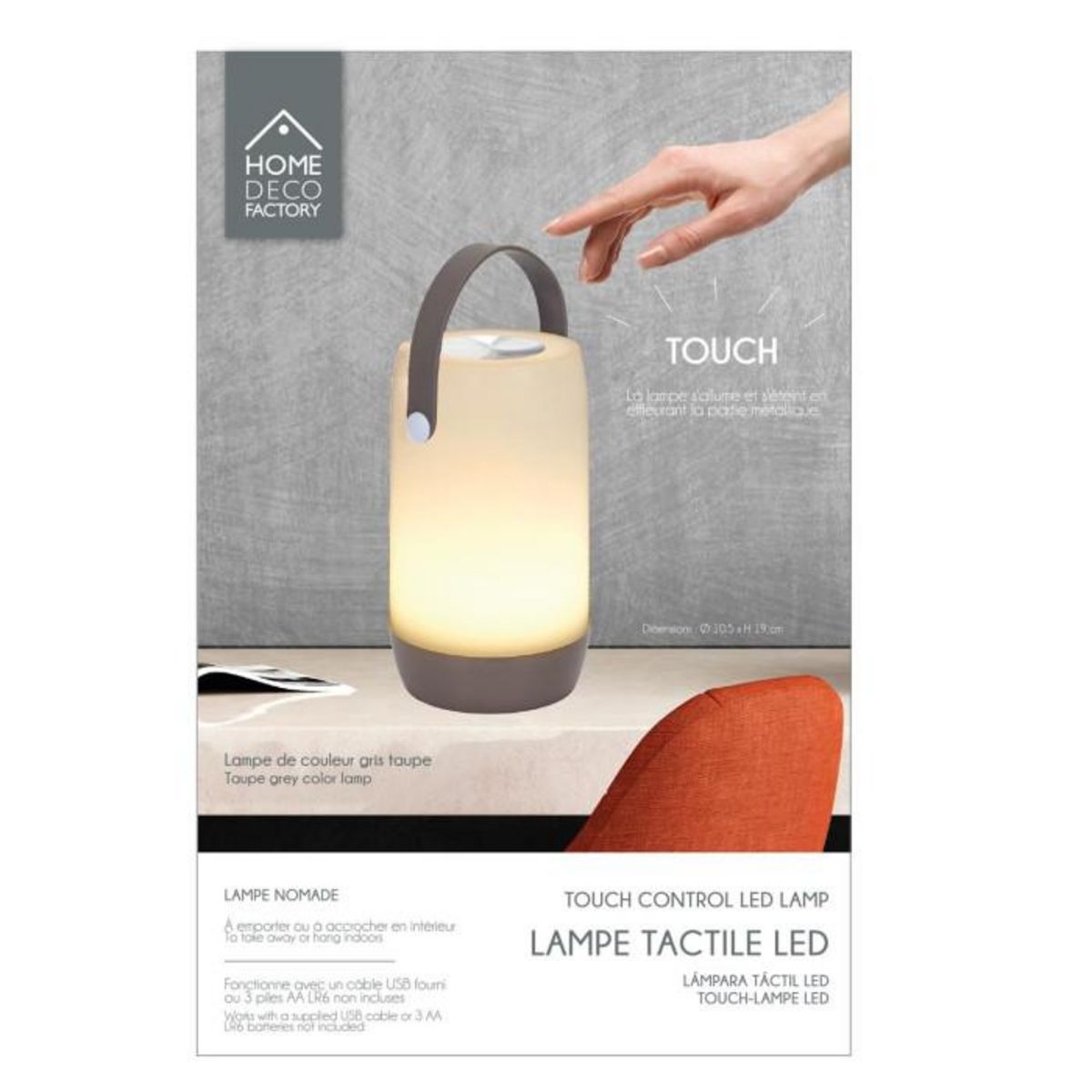 The Home Deco Factory Lampe Tactile Nomade