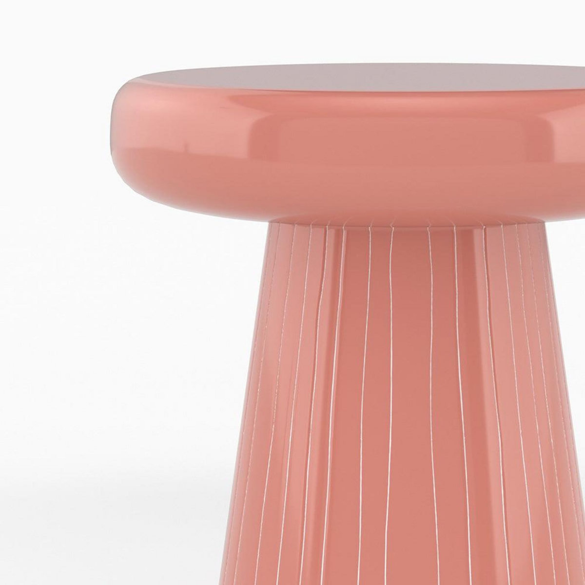 Rendez vous déco Table d'appoint ronde en métal rose D40 cm-Adélie