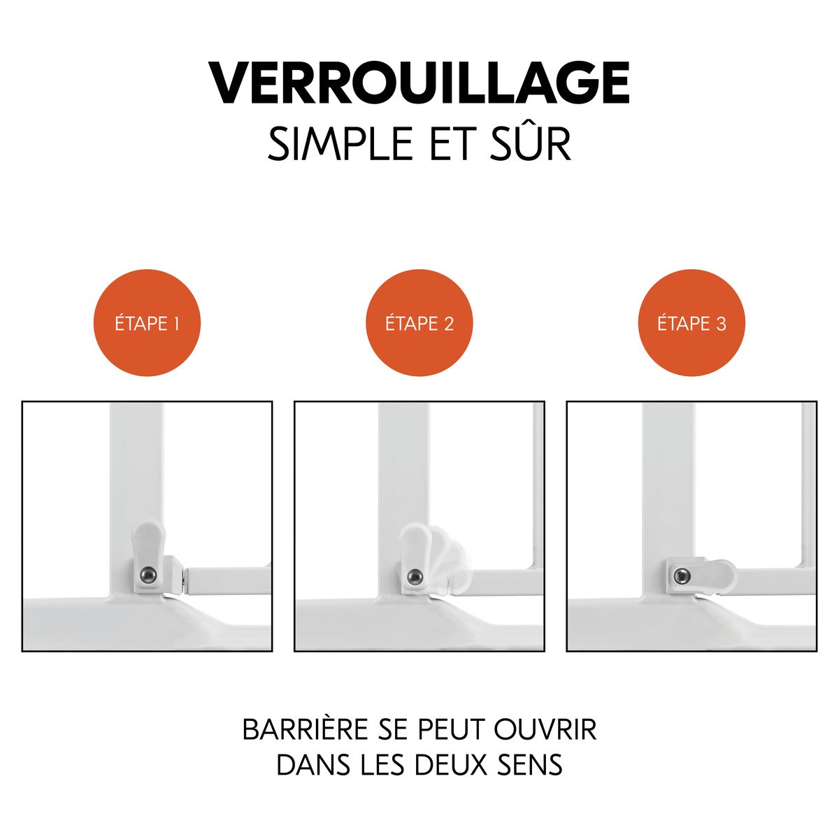 HAUCK Barrière de sécurité Clear Step 2 Blanc