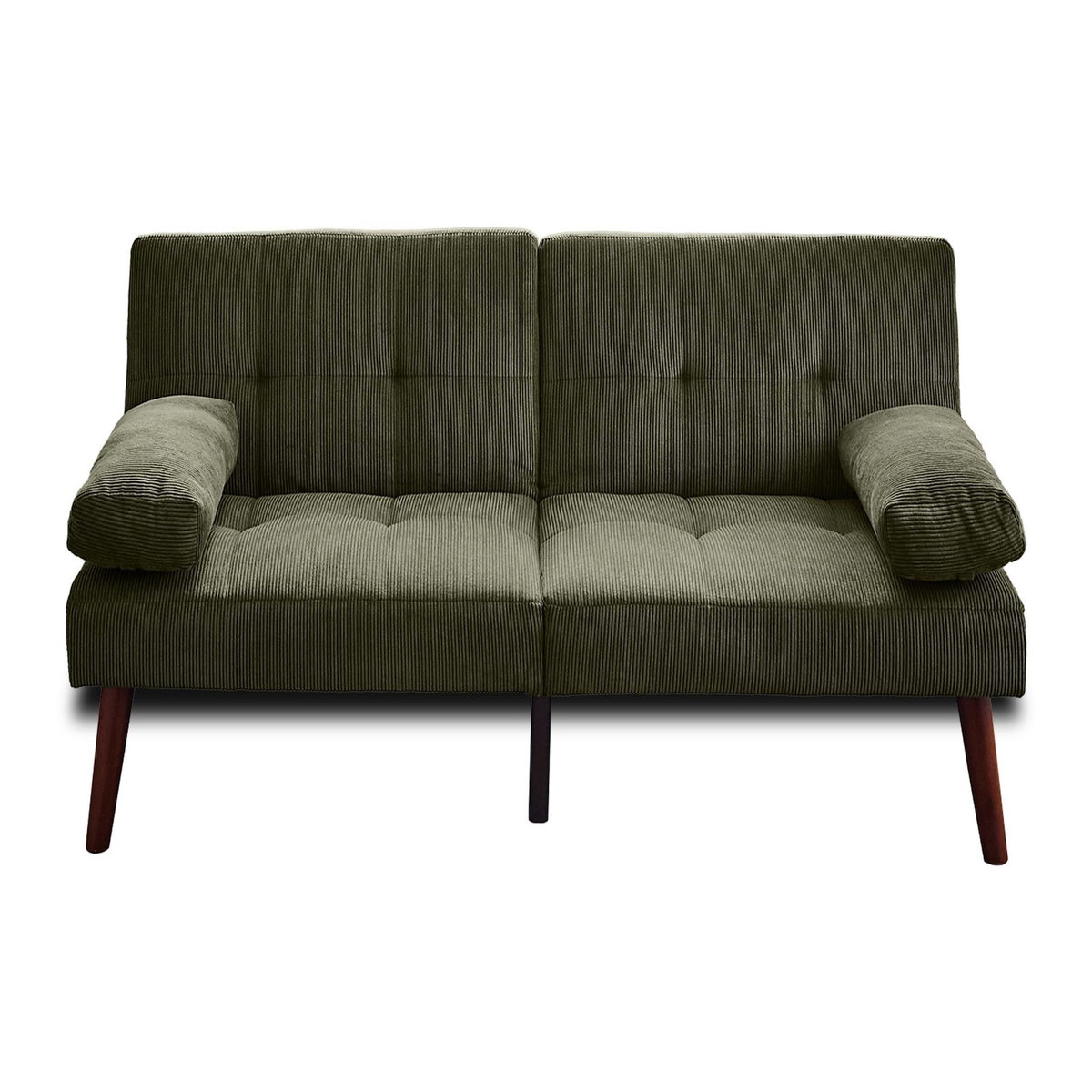 BEST MOBILIER Philae - canapé convertible clic-clac 2 places - velours côtelé