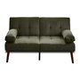 Voir la diapositive 1 : BEST MOBILIER Philae - canapé convertible clic-clac 2 places - velours côtelé