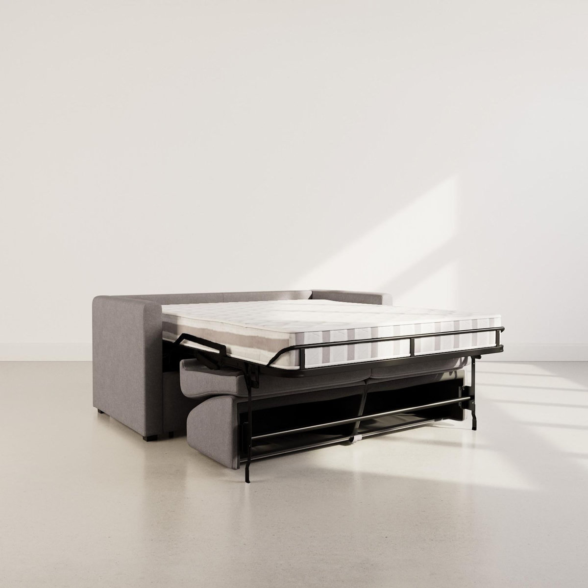 BEST MOBILIER Julia - canapé 3 places convertible express couchage quotidien 140 cm matelas 14 cm en tissu