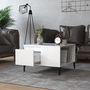 Voir la diapositive 3 : VIDAXL Table basse blanc brillant 55x55x36,5 cm bois d ingénierie