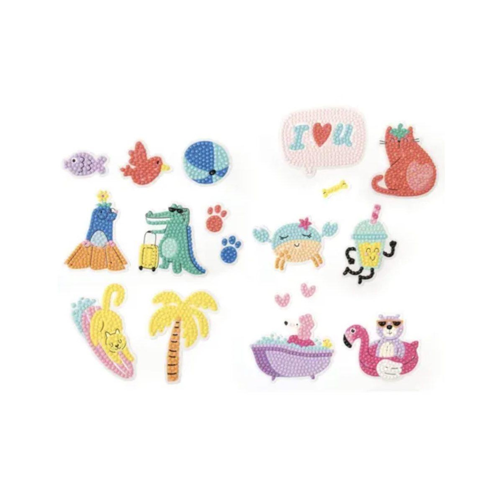 Voir la diapositive 2 : GRAINE CRÉATIVE Kit diamant - stickers enfant 18 pcs