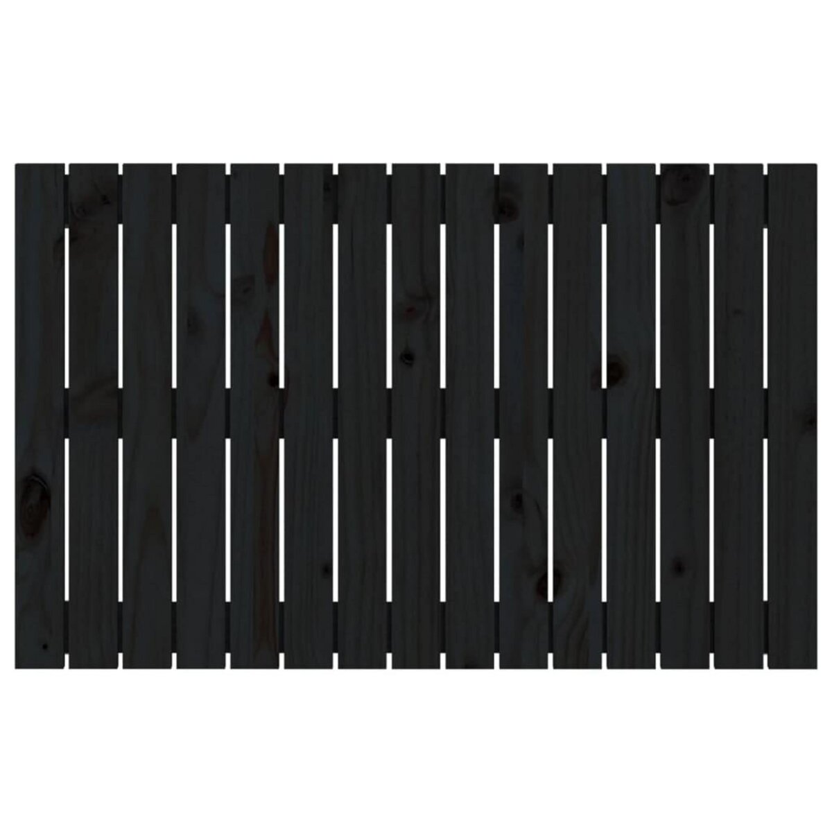 VIDAXL Tete de lit murale Noir 95,5x3x60 cm Bois massif de pin