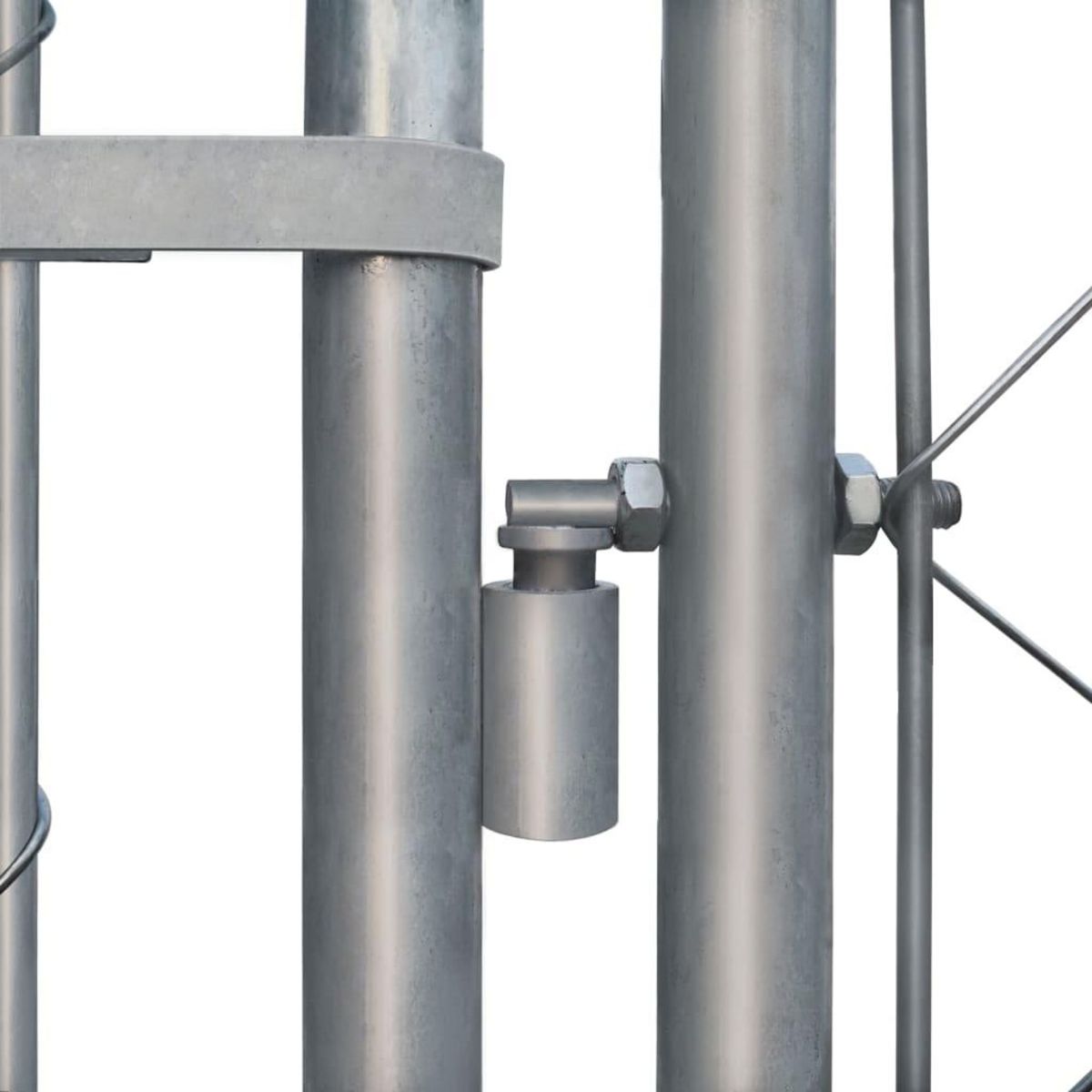 VIDAXL Chenil exterieur pour chiens Acier galvanise 2x2x1 m