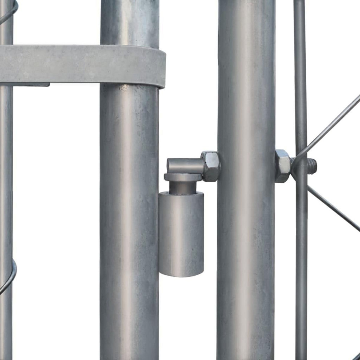 VIDAXL Chenil exterieur pour chiens Acier galvanise 2x2x1 m