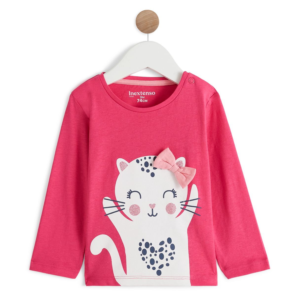 INEXTENSO T-shirt chat manches longues bébé fille