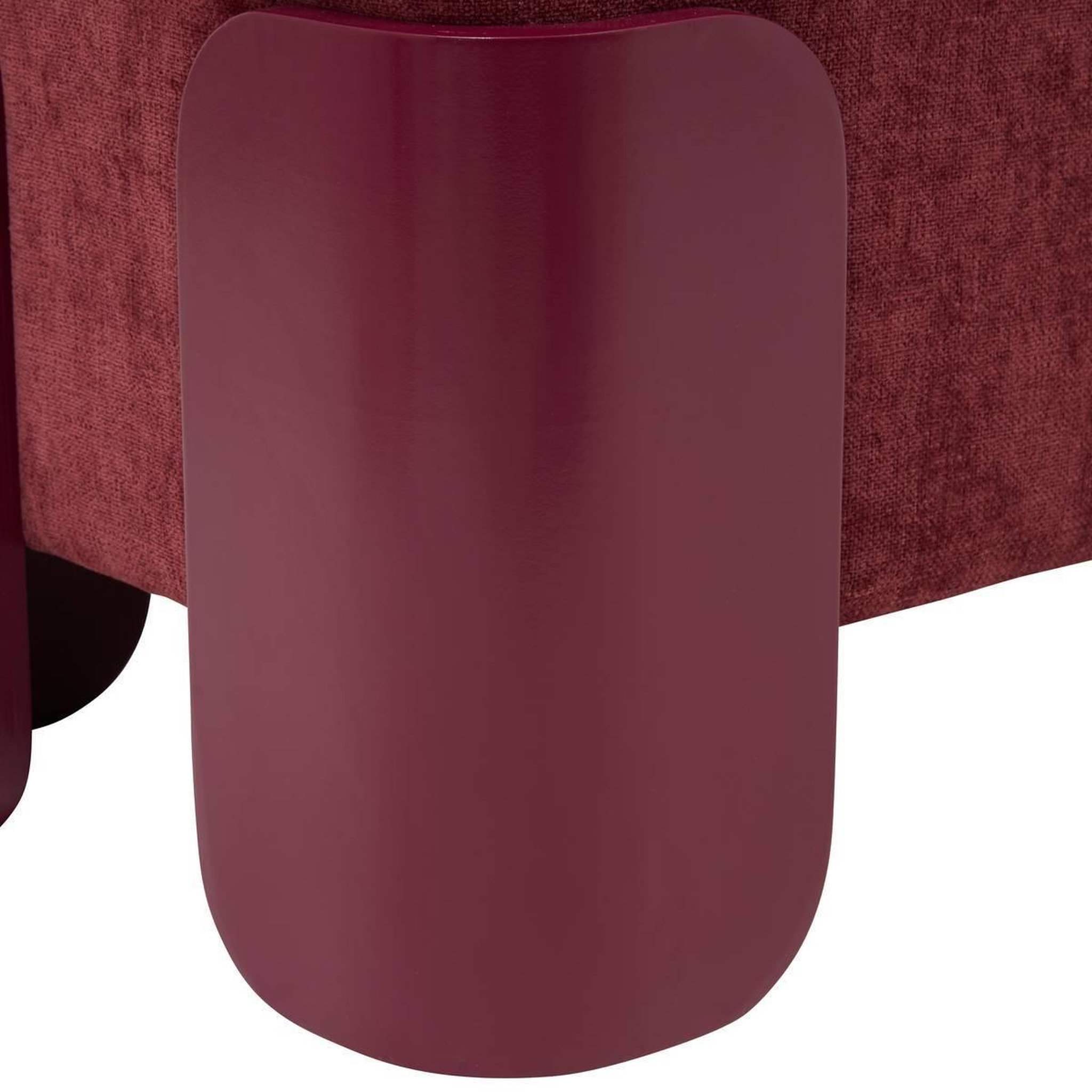 Voir la diapositive 3 : ATMOSPHERA Pouf Tissu Chenille  Mizar  37cm Rouge Grenat