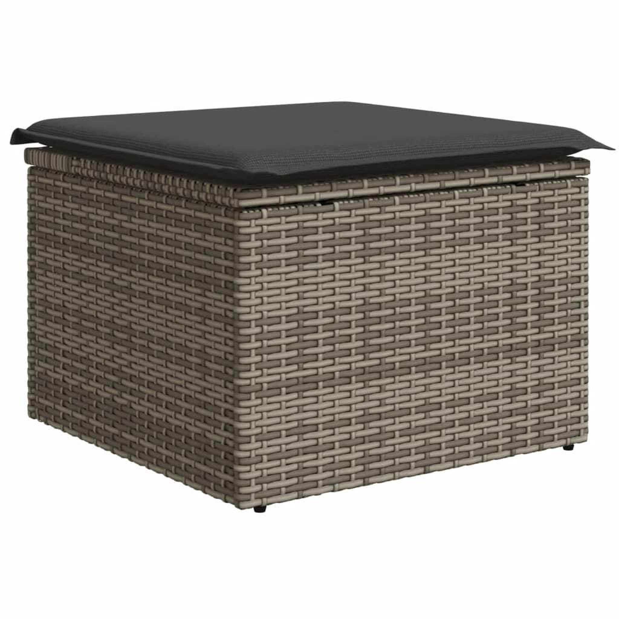 Voir la diapositive 5 : VIDAXL Salon de jardin 11 pcs avec coussins gris resine tressee